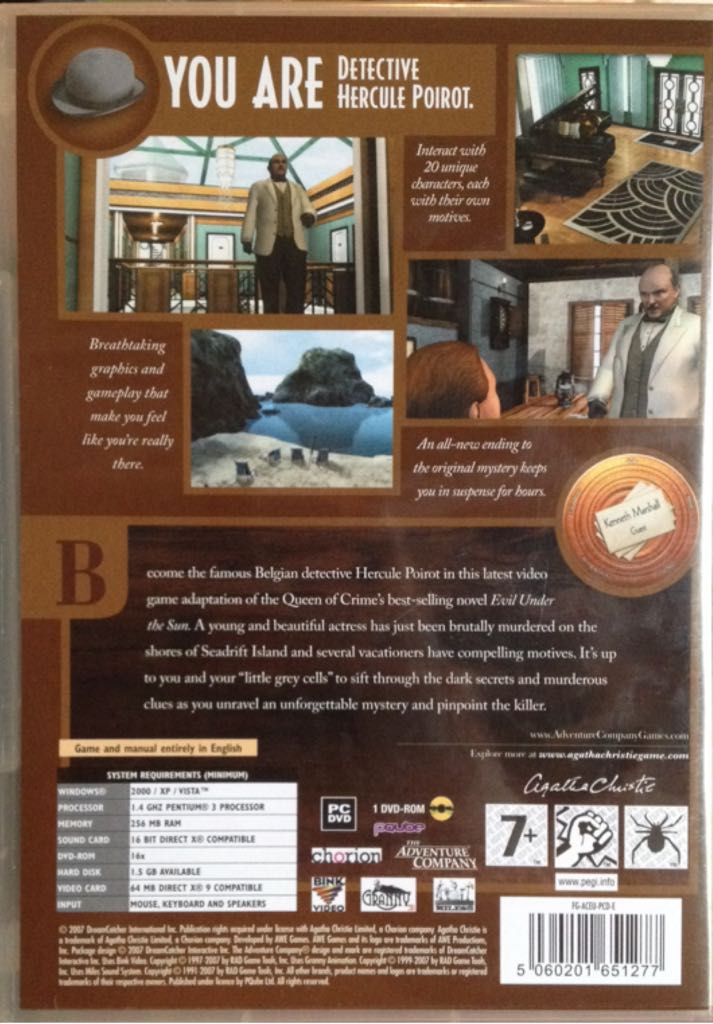 Agatha Christie: Evil Under The Sun - PC (PQube Ltd.) video game collectible [Barcode 9006113150008] - Main Image 2