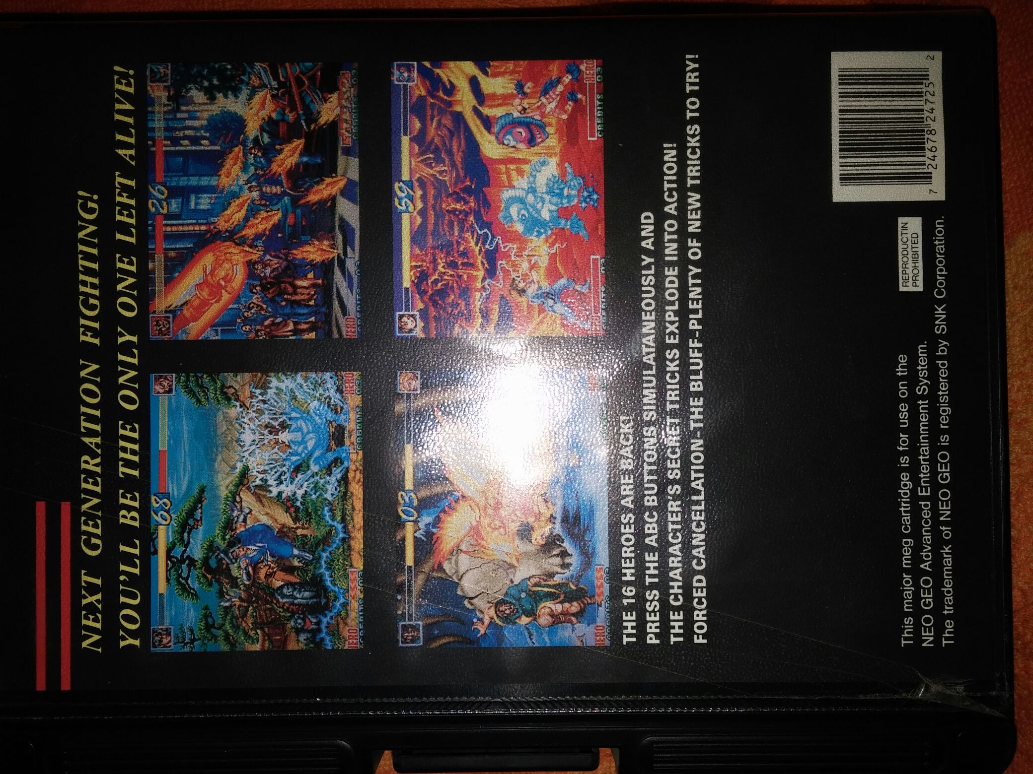 World Heroes Perfect - SNK Neo Geo (ADK - 2) video game collectible [Barcode 724678247252] - Main Image 2