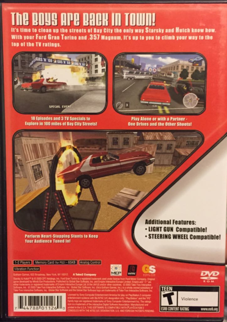 Starsky & Hutch - Sony PlayStation 2 (PS2) (Gotham Games - 2) video game collectible [Barcode 744788011260] - Main Image 2