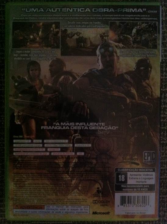 Gears of War 3 - Microsoft Xbox 360 (Microsoft Game Studios - 1-2/2-10) video game collectible [Barcode 885370308006] - Main Image 2