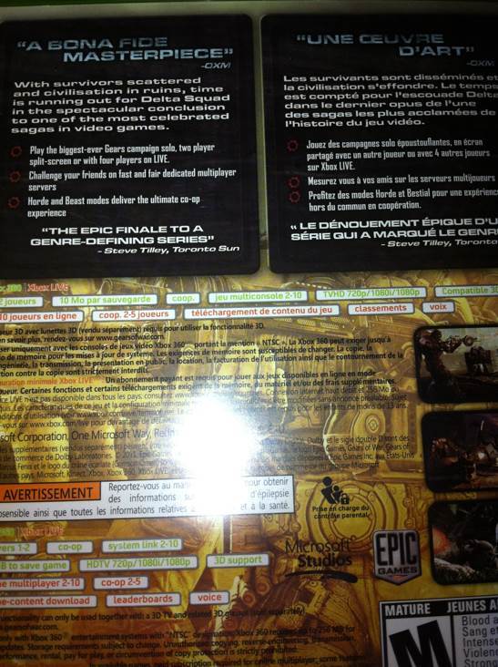 Gears Of War 3 - Microsoft Xbox 360 video game collectible - Main Image 2