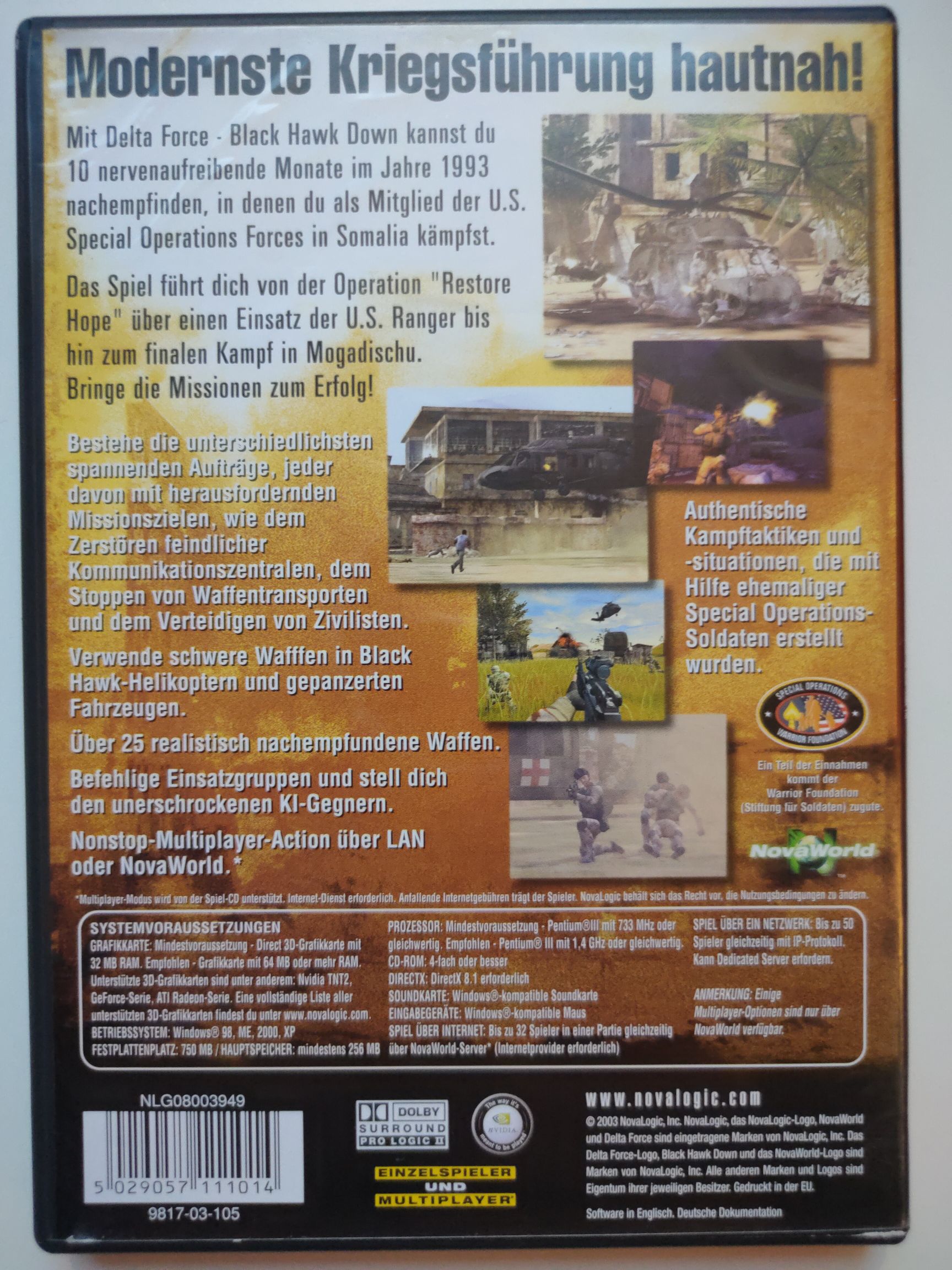 Delta Force: Black Hawk Down - PC video game collectible [Barcode 5029057111014] - Main Image 2