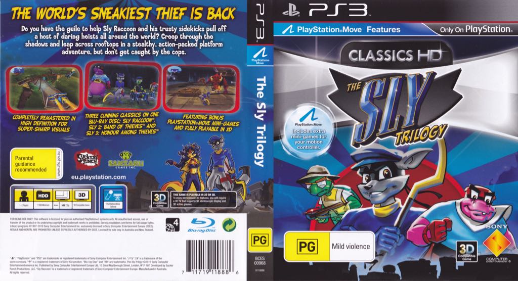 The Sly Collection - Sony PlayStation 3 (PS3) (Sony Computer Entertainment - 1) video game collectible [Barcode 711719118886] - Main Image 2
