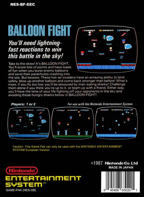 Balloon Fight - Nintendo NES Classic (Nintendo - 1-2) video game collectible [Barcode 045496630201] - Main Image 2