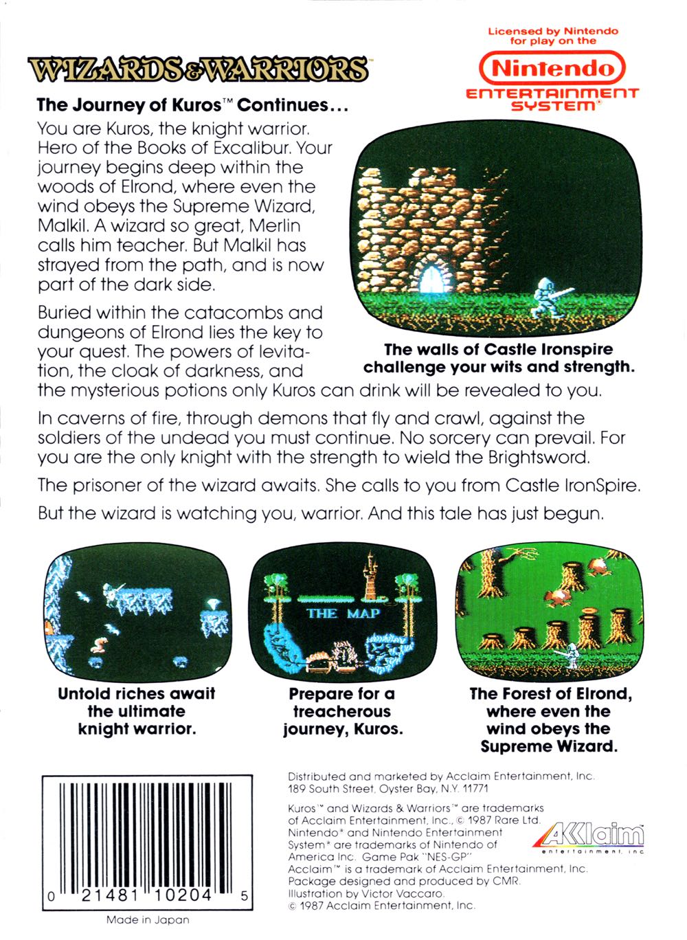 Wizards & Warriors - Nintendo Entertainment System (NES) video game collectible - Main Image 2