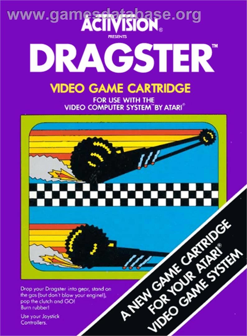 Dragster - Atari 2600 (Activision, Inc.) video game collectible - Main Image 2