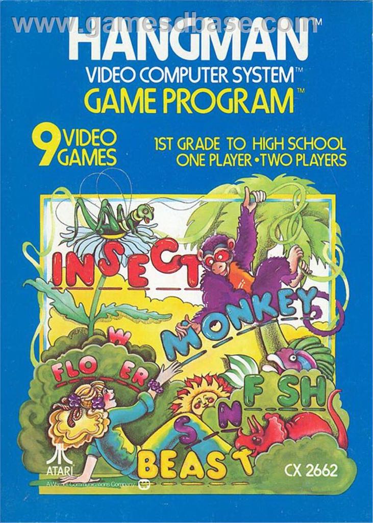 Hangman - Atari 2600 video game collectible - Main Image 1