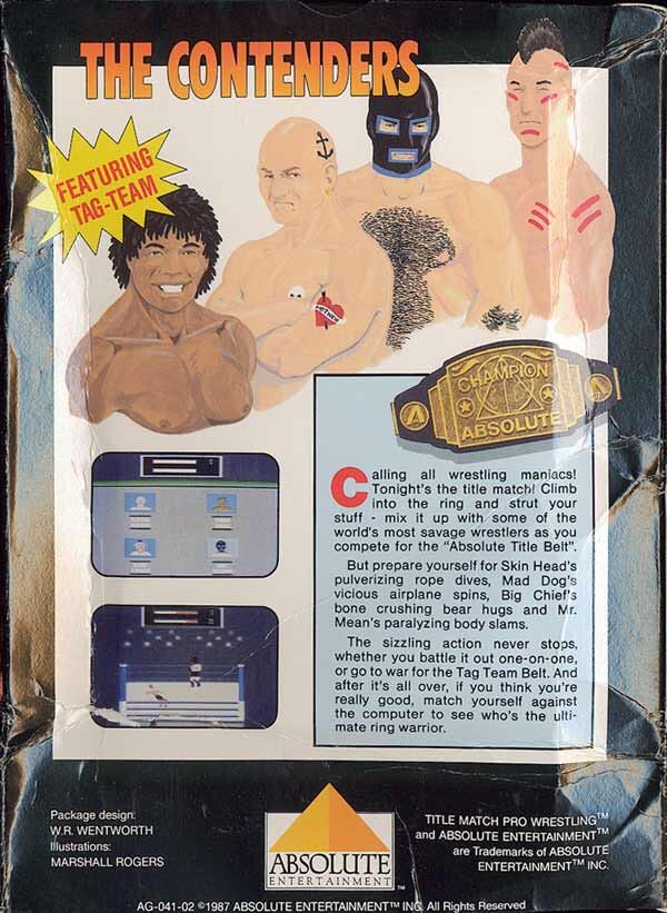 Title Match Pro Wrestling - Atari 2600 video game collectible - Main Image 2