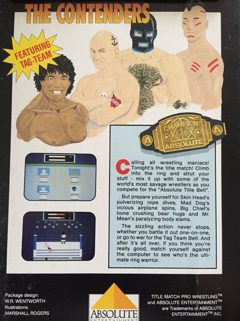 Title Match Pro Wrestling - Atari 2600 (ABSOLUTE ENTERTAINMENT - 2) video game collectible - Main Image 2