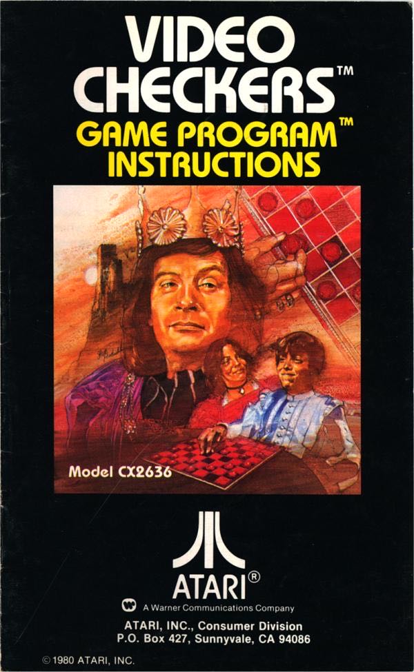 Video Checkers - Atari 2600 (Atari, Inc. - 1-2) video game collectible - Main Image 3