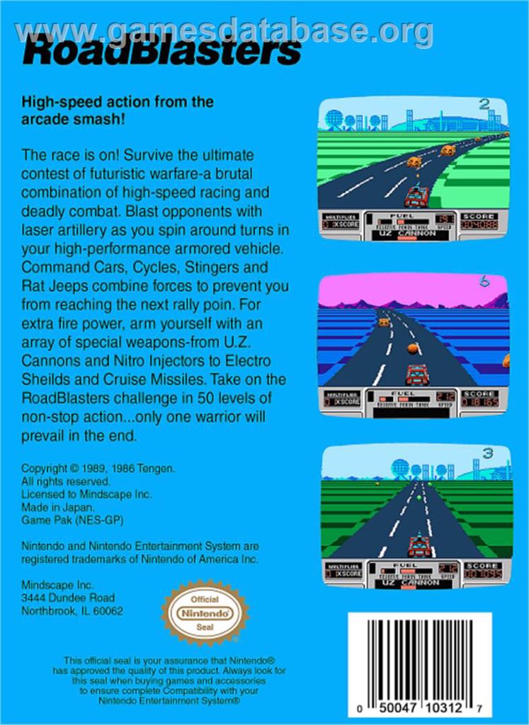 RoadBlasters - Nintendo Entertainment System (NES) video game collectible - Main Image 2