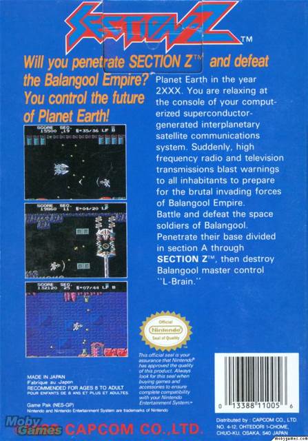 Section Z - Nintendo Entertainment System (NES) video game collectible - Main Image 2