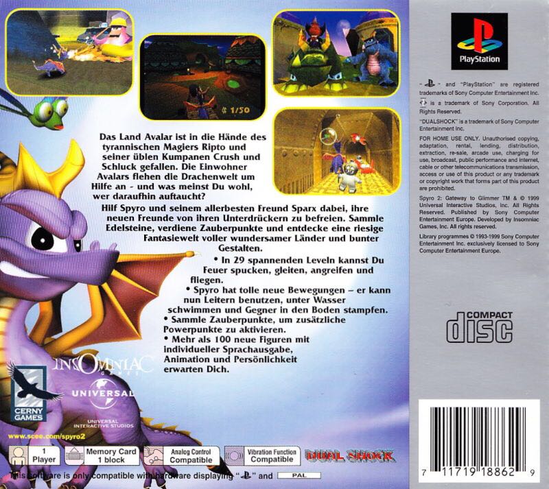 Spyro 2: Ripto’s Rage - Sony PlayStation 3 (PS3) video game collectible - Main Image 2