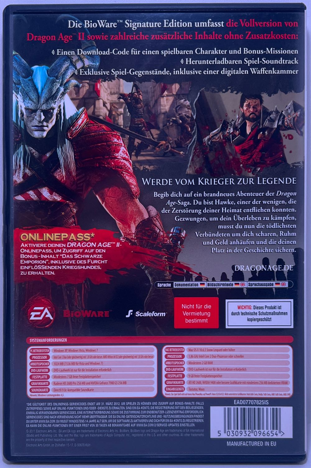 Dragon Age II: BioWare Signature Edition - PC video game collectible [Barcode 5030932096654] - Main Image 2