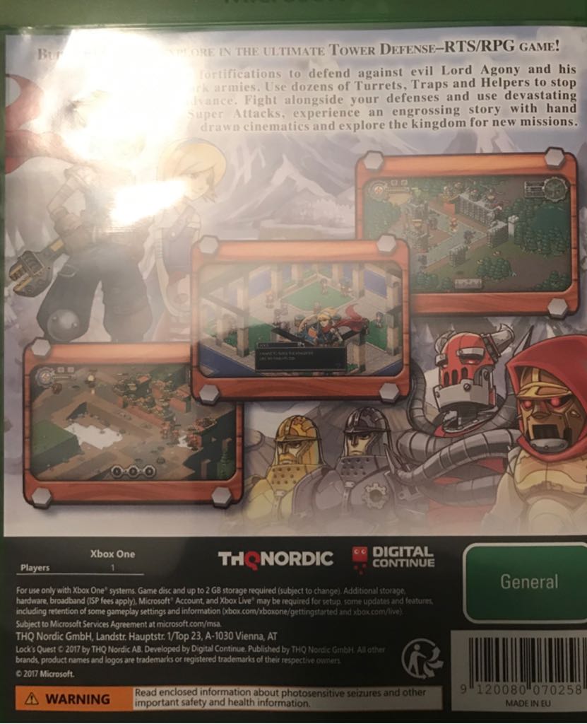 Lock’s Quest - Microsoft Xbox One video game collectible [Barcode 9120080070258] - Main Image 2