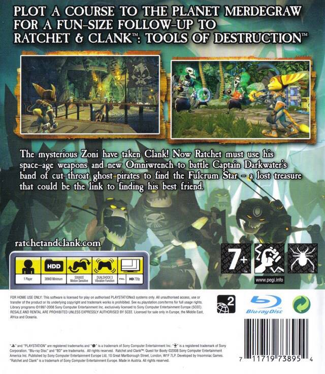 Ratchet & Clank: Quest for Booty - Sony PlayStation 3 (PS3) (SCEE - 1) video game collectible - Main Image 2