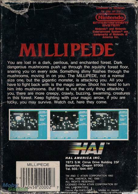 Millipede - Nintendo Entertainment System (NES) video game collectible - Main Image 2