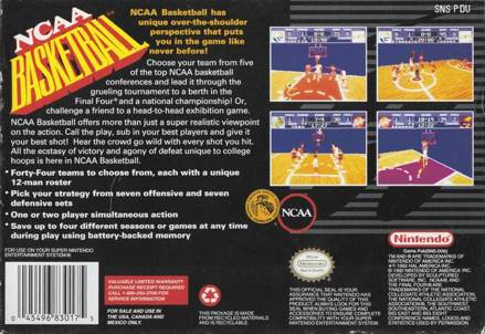 Ncaa Basketball - Nintendo Super Nintendo Entertainment System (SNES) video game collectible - Main Image 2