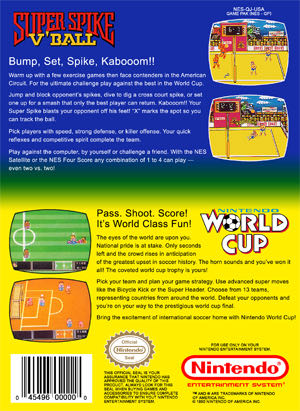 Super Spike V’Ball / Nintendo World Cup - Nintendo Entertainment System (NES) video game collectible - Main Image 2