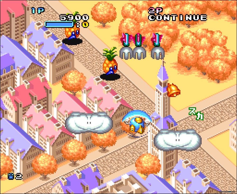 Pop’n Twinbee - Nintendo Super Nintendo Entertainment System (SNES) (Konami - 1) video game collectible [Barcode 083717145073] - Main Image 3