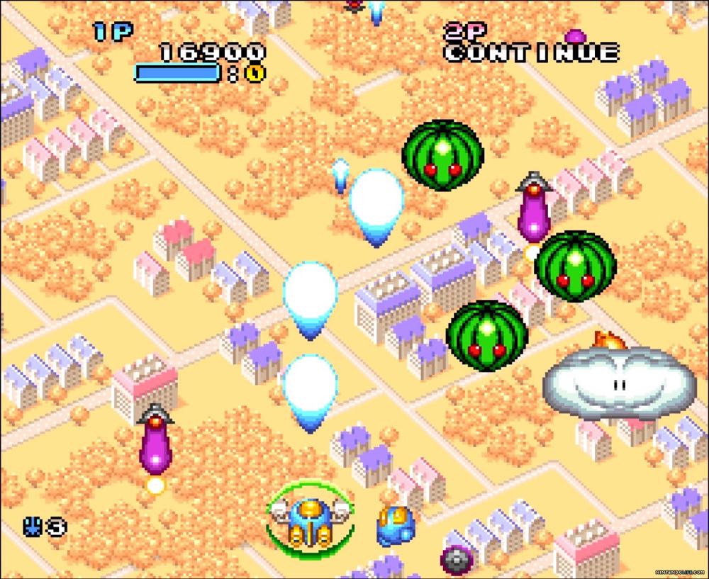 Pop’n Twinbee - Nintendo Super Nintendo Entertainment System (SNES) (Konami - 1) video game collectible [Barcode 083717145073] - Main Image 4