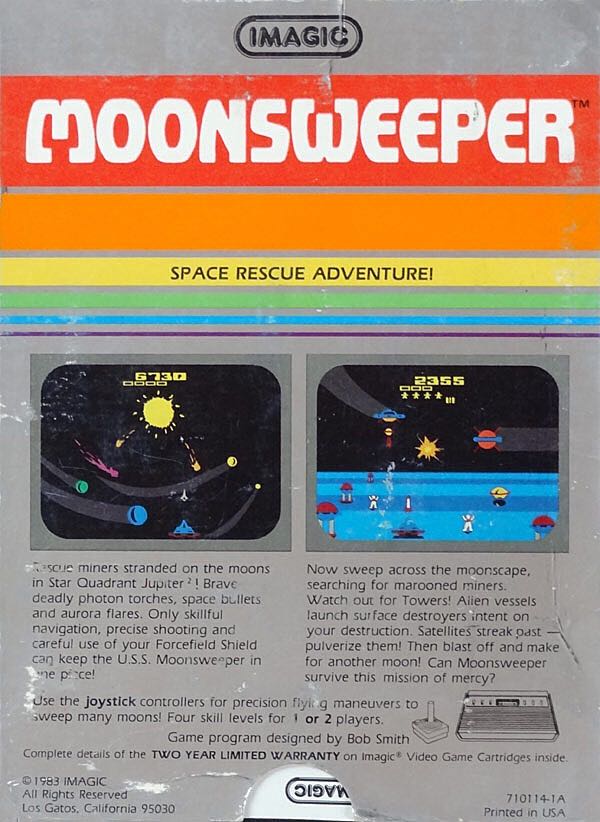 Moonsweeper - Atari 2600 (Imagic) video game collectible - Main Image 2