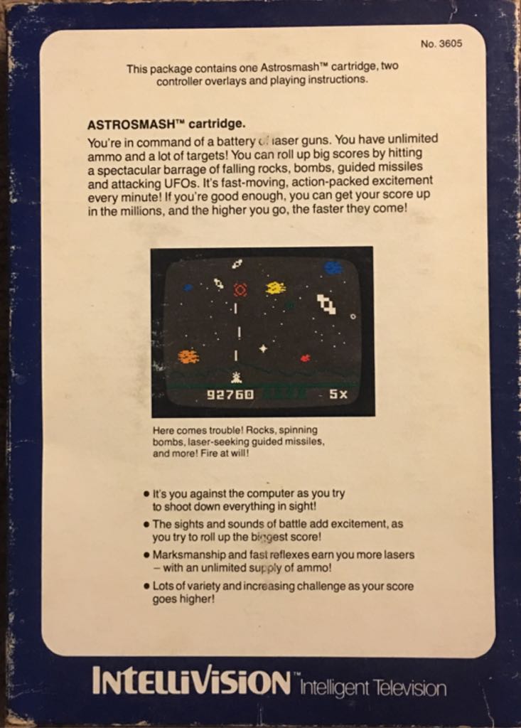 AstroSmash - Intellivision (Mattel Electronics - 1) video game collectible - Main Image 2