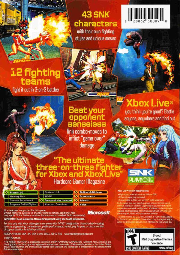 The King of Fighters: Neowave - Microsoft Xbox (SNK Playmore - 2) video game collectible [Barcode 828862500090] - Main Image 2