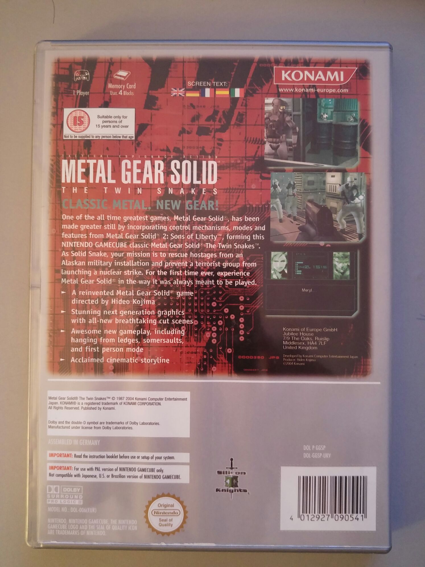 Metal Gear Solid: The Twin Snakes - Nintendo GameCube (Konami - 1) video game collectible [Barcode 4012927090541] - Main Image 2