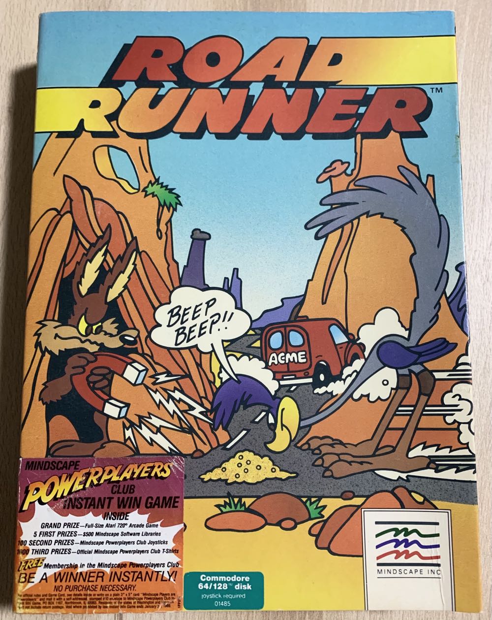 Road Runner - Commodore 64 (Mindscape) video game collectible [Barcode 5013442538616] - Main Image 2