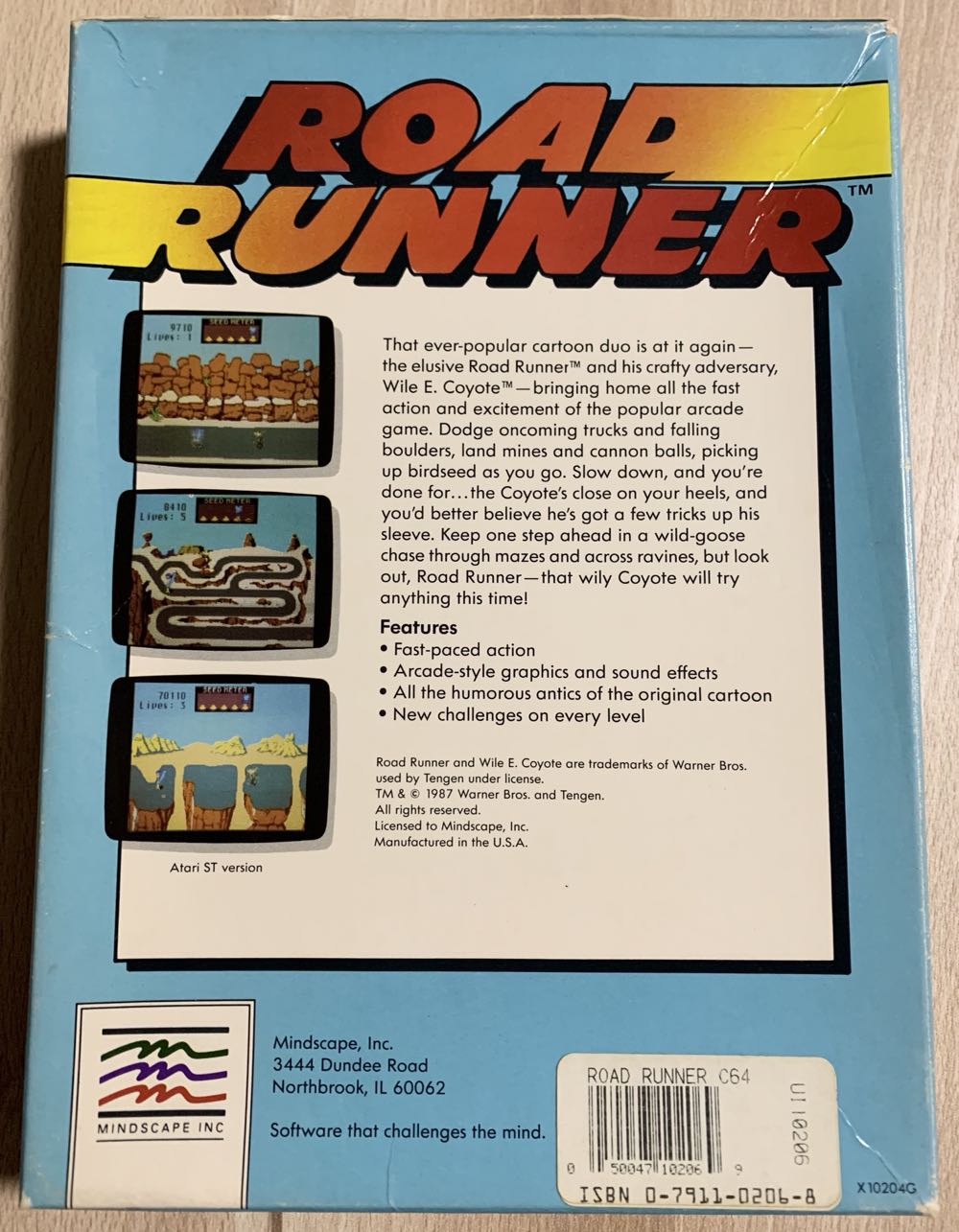 Road Runner - Commodore 64 (Mindscape) video game collectible [Barcode 5013442538616] - Main Image 3