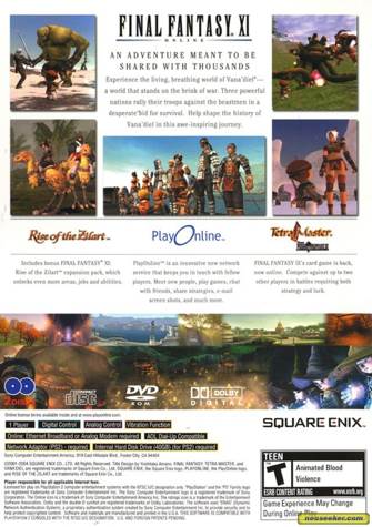 Final Fantasy XI Online - Sony PlayStation 2 (PS2) (Square Enix - Unlimited) video game collectible [Barcode 4961012028115] - Main Image 2