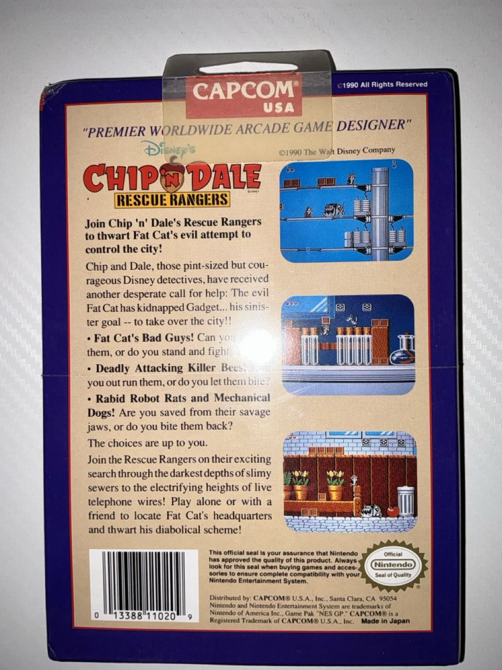 Chip ’N Dale Rescue Rangers - Nintendo Entertainment System (NES) video game collectible - Main Image 2