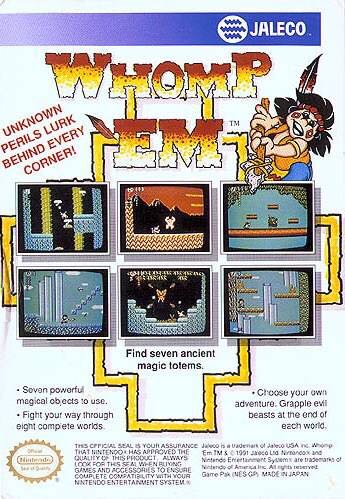 Whomp ’Em - Nintendo Entertainment System (NES) (Jaleco) video game collectible - Main Image 2