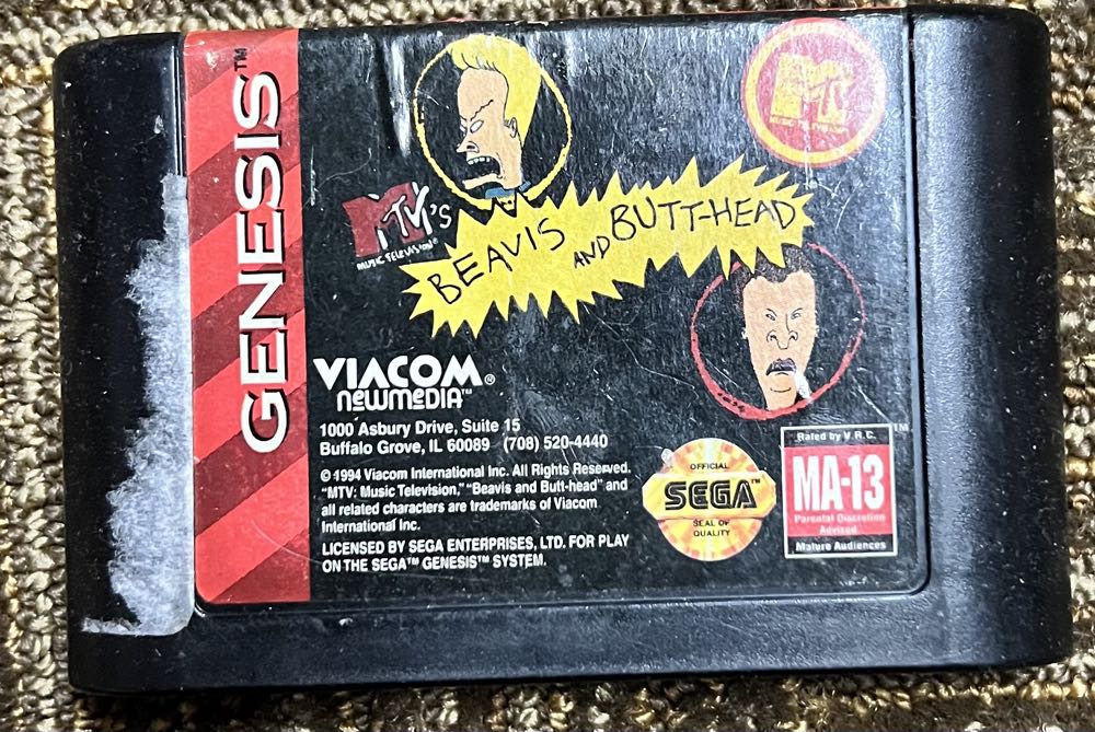 MTV’s Beavis And Butthead - Sega Genesis (Mega Drive) video game collectible - Main Image 2