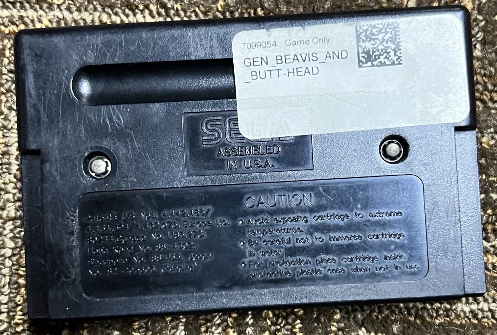 MTV’s Beavis And Butthead - Sega Genesis (Mega Drive) video game collectible - Main Image 3