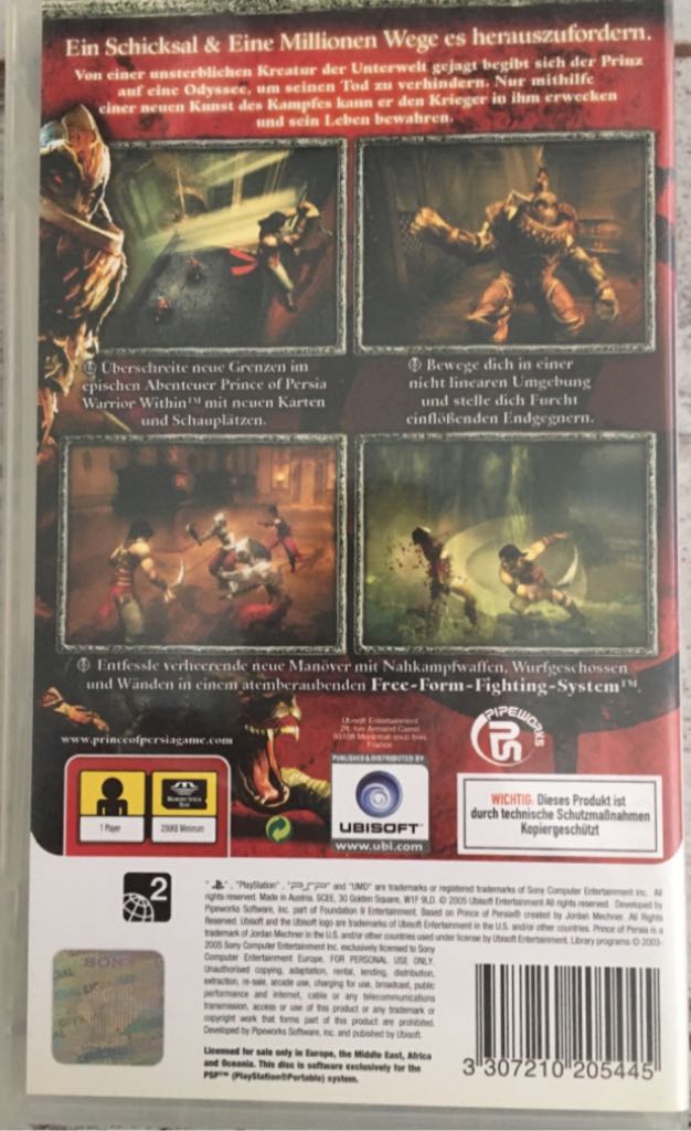 Prince of Persia: Revelations - Sony PlayStation Portable (PSP) (1) video game collectible [Barcode 3307210229298] - Main Image 2