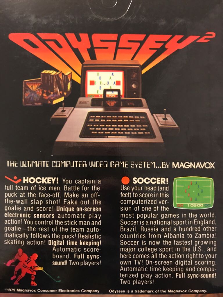 Hockey! Soccer! - Magnavox Odyssey II video game collectible - Main Image 2