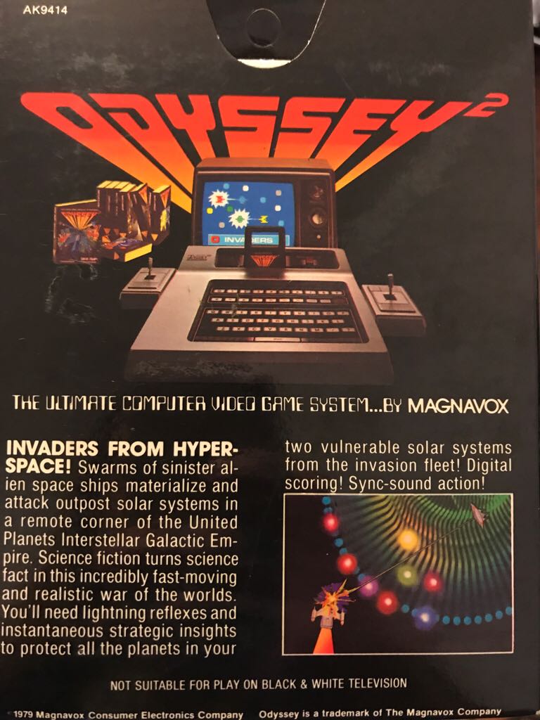Invaders from Hyperspace! - Magnavox Odyssey II video game collectible - Main Image 2