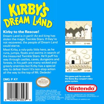 Kirby’s Dream Land - Nintendo 3DS Virtual Console (Nintendo - 1) video game collectible - Main Image 2