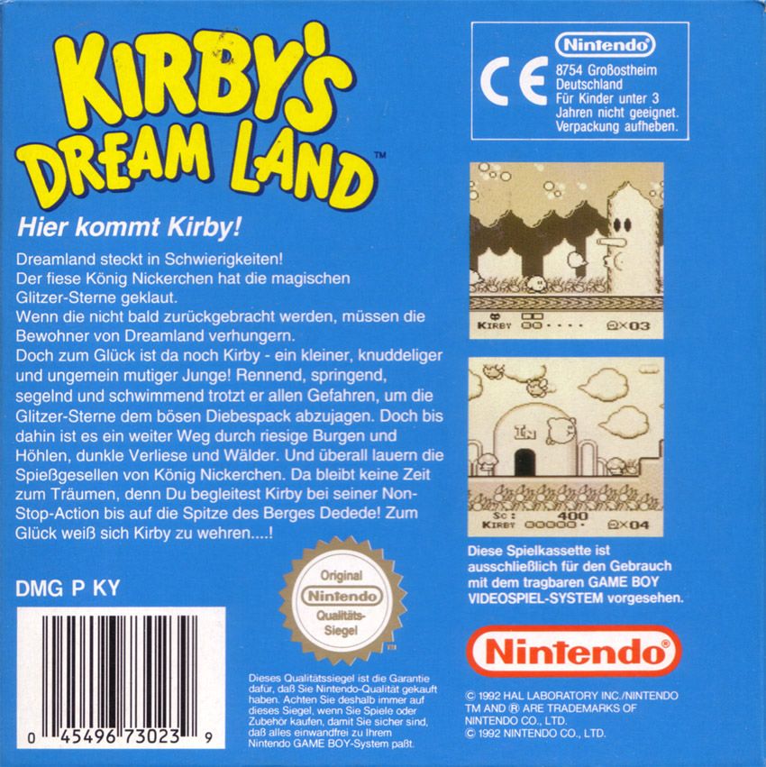 Kirby’s Dream Land - Nintendo Game Boy (Nintendo - 1) video game collectible - Main Image 2