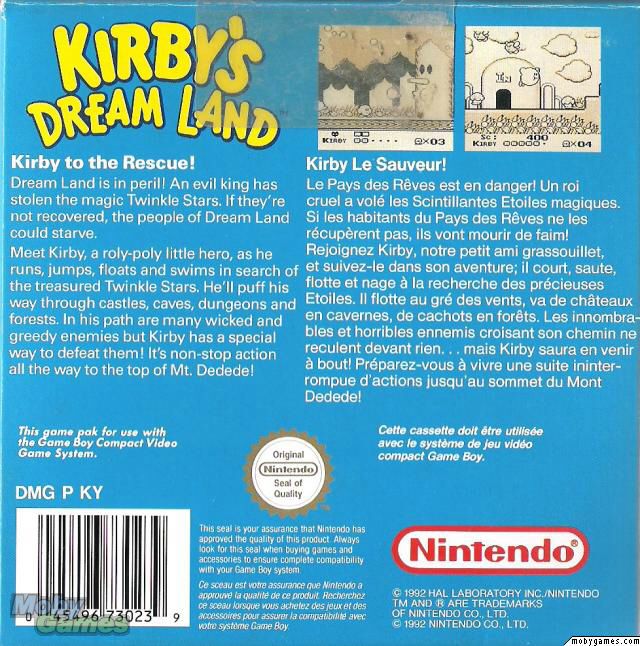 Kirby’s Dream Land - Nintendo Game Boy (Nintendo) video game collectible - Main Image 2