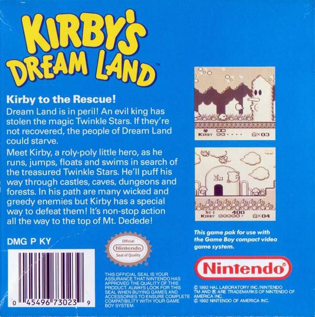 Kirby’s Dream Land - Nintendo Game Boy video game collectible - Main Image 2