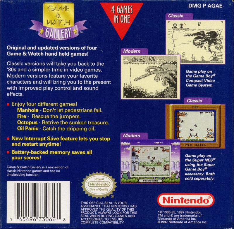 Game & Watch Gallery - Nintendo Game Boy (Nintendo) video game collectible - Main Image 2