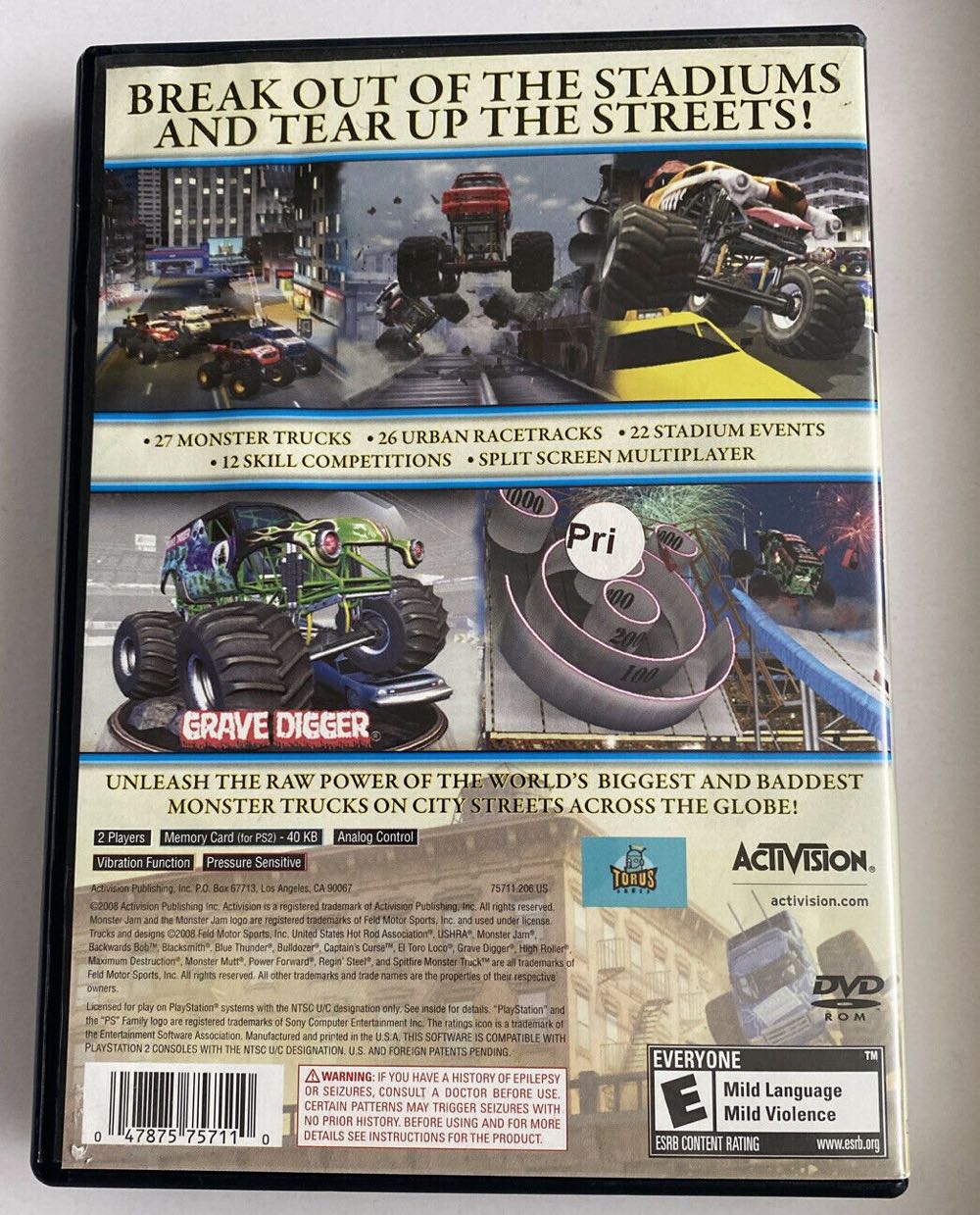 Monster Jam: Urban Assault - Sony PlayStation 2 (PS2) (Activision - 2) video game collectible [Barcode 047875757110] - Main Image 2
