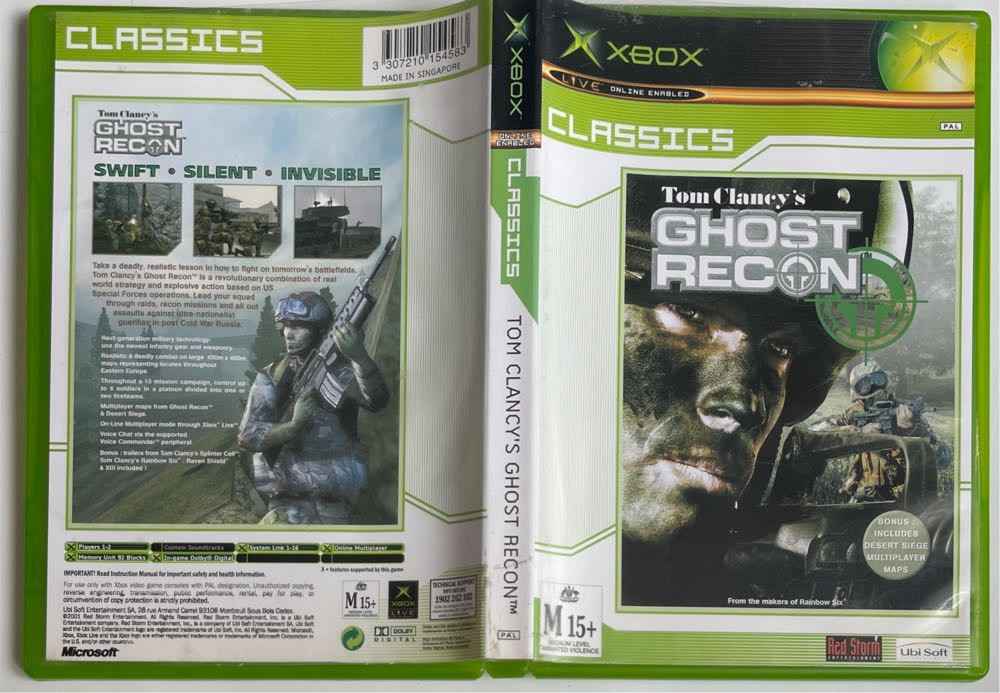 Tom Clancy’s Ghost Recon - Microsoft Xbox (2) video game collectible [Barcode 3307210154583] - Main Image 4