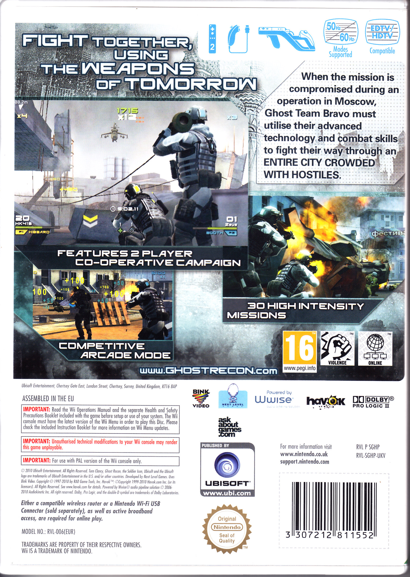Tom Clancy’s Ghost Recon - Nintendo Wii (Ubisoft Entertainment - 1-2) video game collectible [Barcode 3307212811552] - Main Image 2