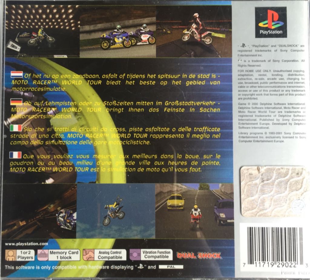 Moto Racer World Tour - Sony PlayStation video game collectible [Barcode 711719290223] - Main Image 2