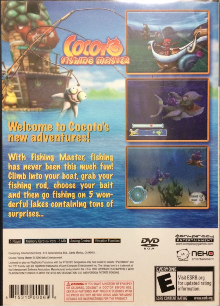 Cocoto Fishing Master - Sony PlayStation 2 (PS2) (Neko Entertainment - 1) video game collectible [Barcode 815315000696] - Main Image 2