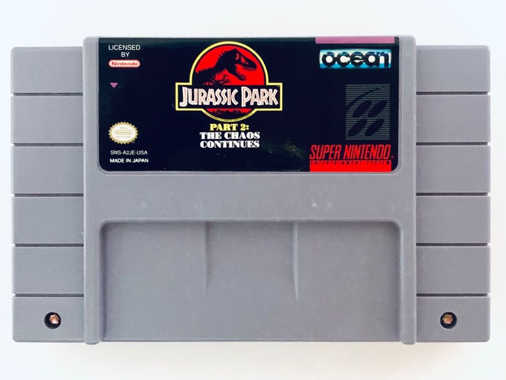Jurassic Park Part 2: The Chaos Continues - Nintendo Super Nintendo Entertainment System (SNES) (Ocean - 1-2) video game collectible [Barcode 020295030209] - Main Image 4